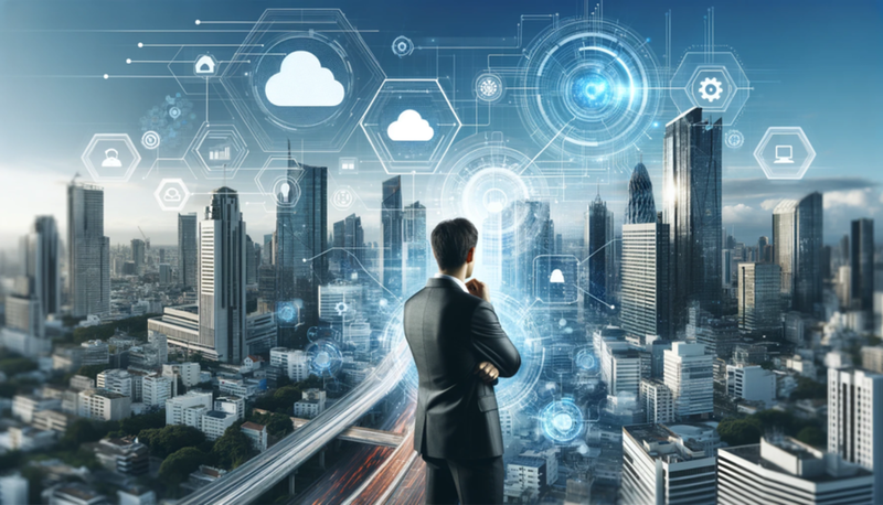 DALL-E concept of the Enterprise Platforms as an abstract